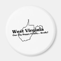 West Virginia State Slogan Refrigerator Magnets