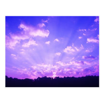 West Virginia Sunrise Purple Postcard