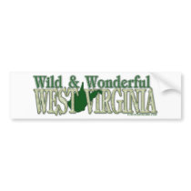 West Virginia Wild and Wonderful_2 Bumper Stickers