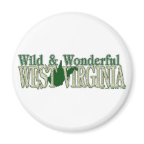West Virginia Wild and Wonderful_2 Fridge Magnets