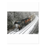Westbound Train in Snow Postcards