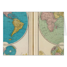 Western and Eastern Hemisphere Greeting Card