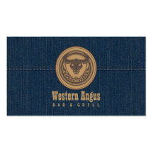 Western Angus Bar & Grill Restaurant Business Card