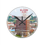 Western Auto Building Loft Condos Kansas City Round Wallclocks