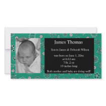 Western Baby Birth Announcement Photo Card Template