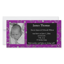 Western Baby Birth Announcement Custom Photo Card