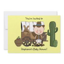 Western Baby Boy and Cow Pony - Shower or Party Personalized Invitations