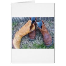Western boots greeting card
