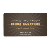Western brown star burst kitchen sticker labels labels