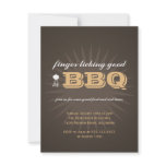 Western brown summer grill BBQ starburst picnic Custom Invite