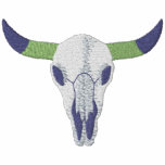 Western Cattle Skull Embroidered Hoodie