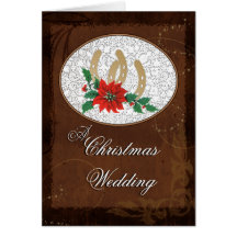 Western Christmas Wedding Invitation Greeting Card