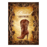 western cowboyboots vintage bridal shower announcement