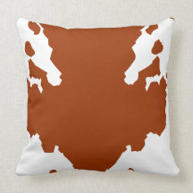 Western cowhide pattern, rustic throw pillow