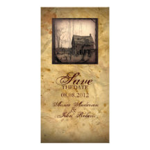 western farmhouse country Wedding savethedate Personalized Photo Card