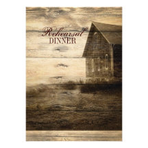 western farmhouse countrywedding rehearsal dinner personalized announcements