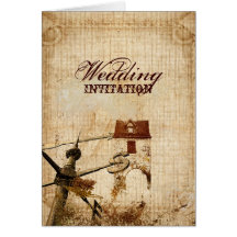 western farmhouse cowboy Wedding invitations Cards