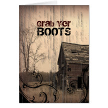western farmhouse customizable country Wedding Greeting Card