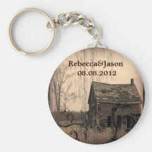 western farmhouse customizable country Wedding Keychains
