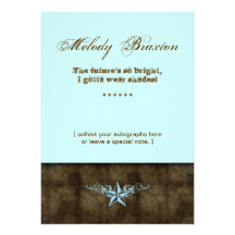 Western Graduation Announcement Blue Star Brown