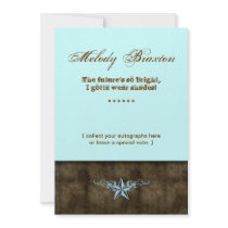 Western Graduation Announcement Blue Star Brown