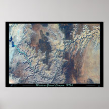 Western Grand Canyon satellite poster