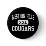 Western Hills - Cougars - High - Benbrook Texas Pinback Buttons