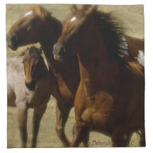 Western Horses Napkins