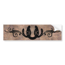 Western Horseshoes BUMPER STICKER