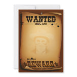 Western Invitations Wanted Poster Stationery