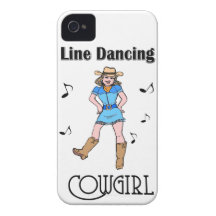 Western "Line Dancing Cowgirl" iPhone 4 Case-Mate Case