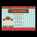 Western Little Cowboy Baby Shower Invitation invitations