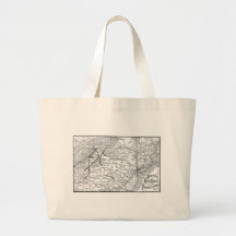 Western New York and Pennsylvania Railway Map Tote Bags