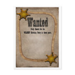 Western party Invite postcards
