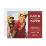 Western Photo Save the date card invitations
