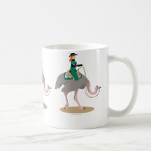 Western Pleasure Ostrich Coffee Mugs