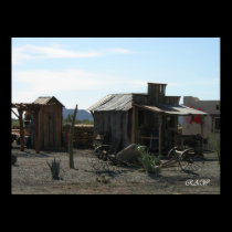 Western Ranch and Outhouse posters