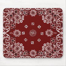 Western Red Bandana Mousepad