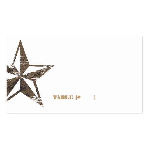 Western Star Escort Card Business Cards