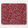 Western Style Barn Red Bandana Mousepad