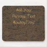 Western Style Leather Tool Print Design Mousepad