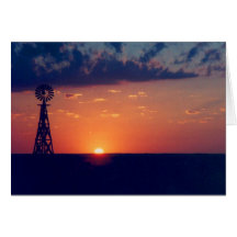 Western Sunset Greeting Card