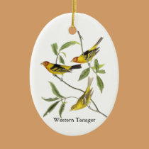 Western Tanager - John James Audubon ornaments