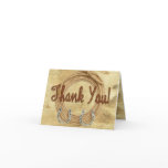 Western Theme Wedding Thank you Card