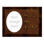 Western Wedding Save the Date Postcard template