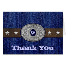 Western Wedding Thank You Cards