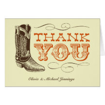 Western Wedding Thank You Cards