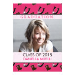 WesternPhoto Graduation Announcement Hot Pink invitations