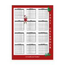 Westie 2011 Christmas Wishes Calendar Postcard