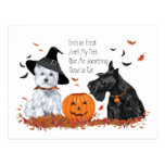 Westie and Scottie Halloween Postcards